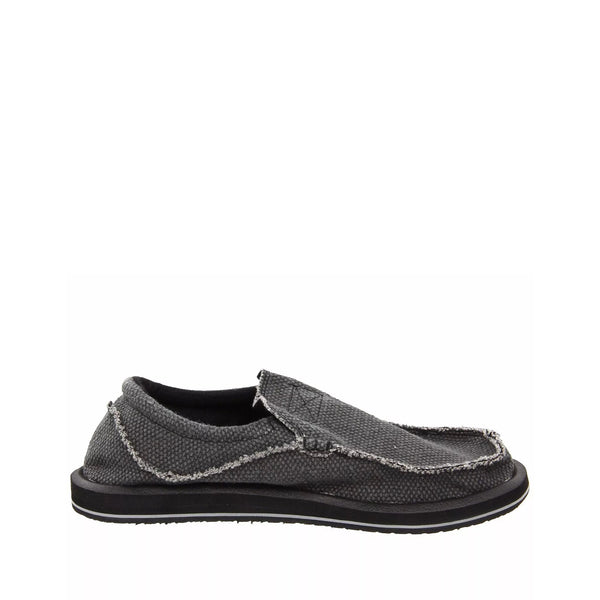 Men s Shoes Sanuk CHIBA Slip On Sidewalk Surfers Loafers SMF1047 BLACK Milano Shoes