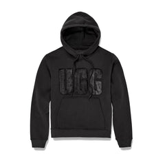 Women's Apparel UGG FUZZY LOGO HOODIE Sweater 1121385 BLACK