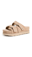 Women's Shoes UGG GOLDENSTAR HI SLIDE Suede Sandals 1155458 SAND