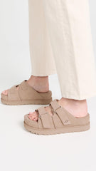 Women's Shoes UGG GOLDENSTAR HI SLIDE Suede Sandals 1155458 SAND
