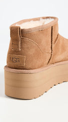 Women's Shoes UGG CLASSIC ULTRA MINI PLATFORM Ankle Boots 1135092 CHESTNUT