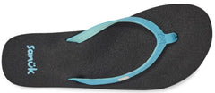 Women's Shoes Sanuk YOGA JOY Flip Flop Toe Post Sandals SWS10275 SCUBA BLUE