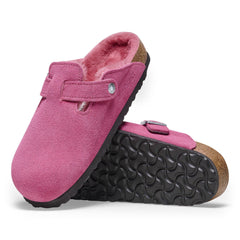 Unisex Shoes Birkenstock BOSTON SHEARLING Clog Mules 1025552 FUCHSIA TULIP