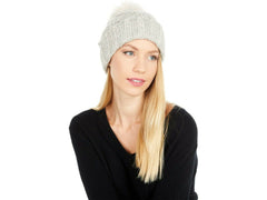 UGG Knit Cable Beanie w/ Faux Fur