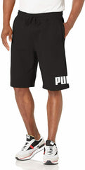 Puma Big Fleece Logo 10 Inch Short 58850101 (Cotton Black / Puma White)
