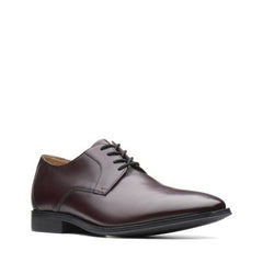 Gilman Lace Burgundy Leather - 26136238 by Clarks