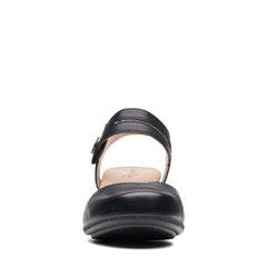 Valarie Rally Black Leather - 26139771 by Clarks