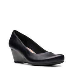Flores Petra Black Leather - 26142629 by Clarks