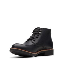 Walker Mid Black Leather - 26145096 by Clarks