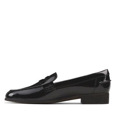 Hamble Loafer Black Pat - 26147536 by Clarks