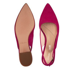 Laina15 Sling Fuchsia Suede - 26148859 by Clarks