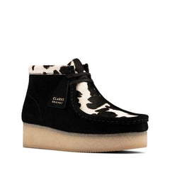 Wallabee Wedge Black Cow Print - 26150791 by Clarks