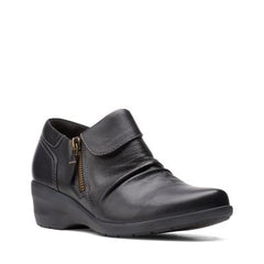 Rosely Lo Black Leather - 26152534 by Clarks