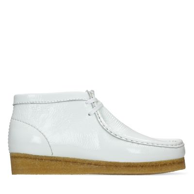Wallabee Boot. White Patent - 26154797 by Clarks