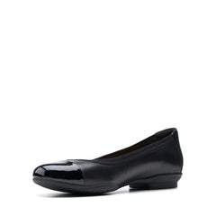 Sara Orchid Black Leather - 26157015 by Clarks
