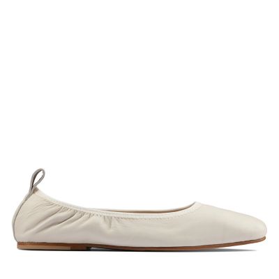 Pure Ballet White Leather - 26158430 by Clarks