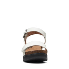 Lizby Strap White Leather - 26159185 by Clarks
