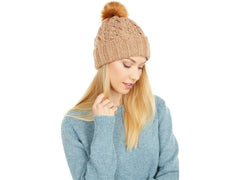 UGG Knit Cable Beanie w/ Faux Fur
