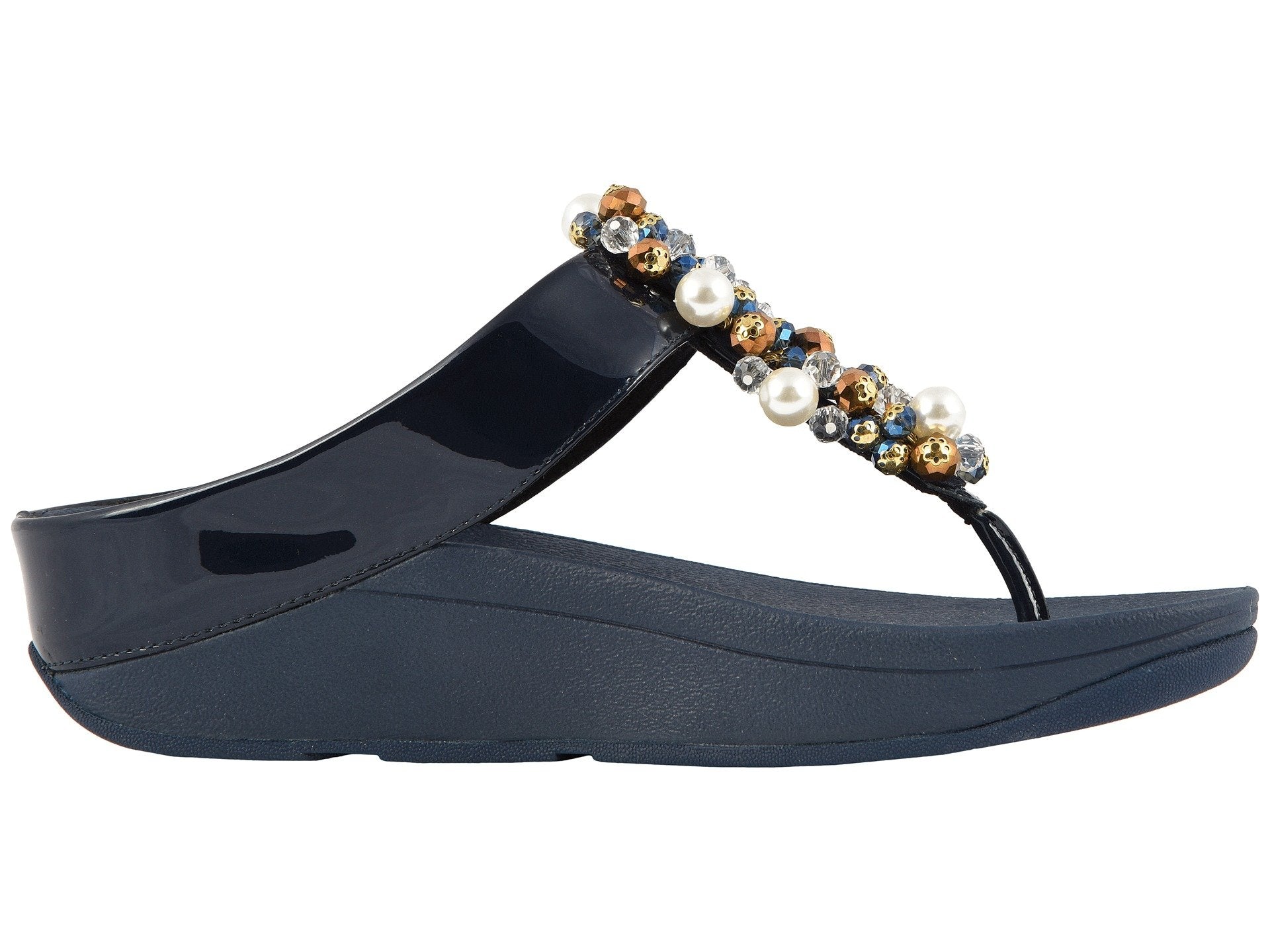 Fitflop Deco Toe Thong- Midnight Navy
