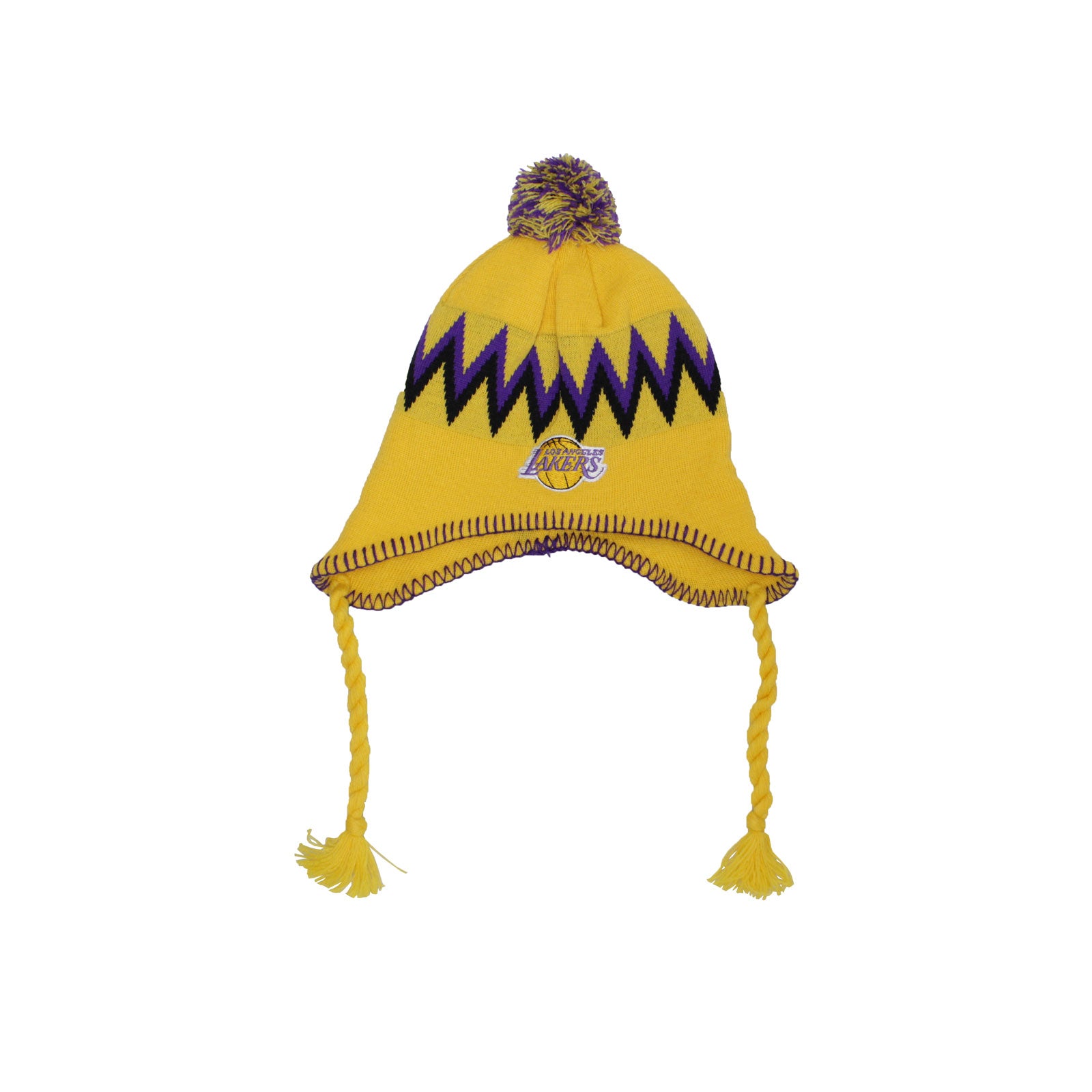 Los Angeles Lakers Peruvian Knit Hat LKR6037 (Gold)